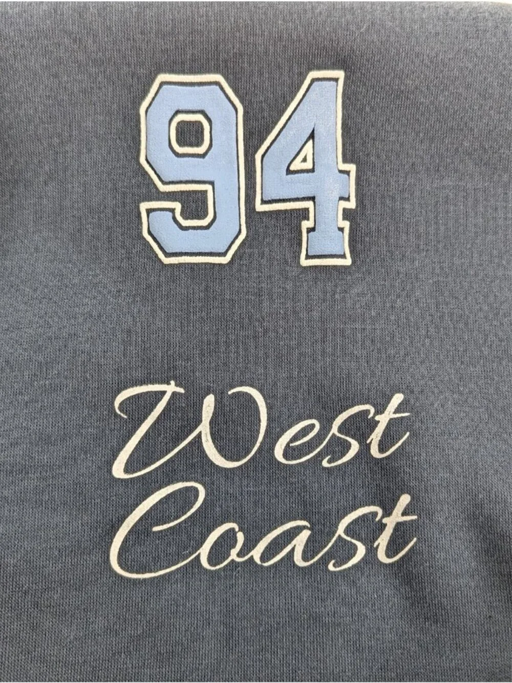 Sugarkiss LA Athletics 94 Womens Medium Hoodie Blue Oversized Long Sweatshirt